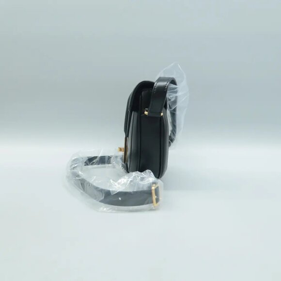 100% Authentic CELINE Besace Black Leather Shoulder Bag - Picture 3 of 12